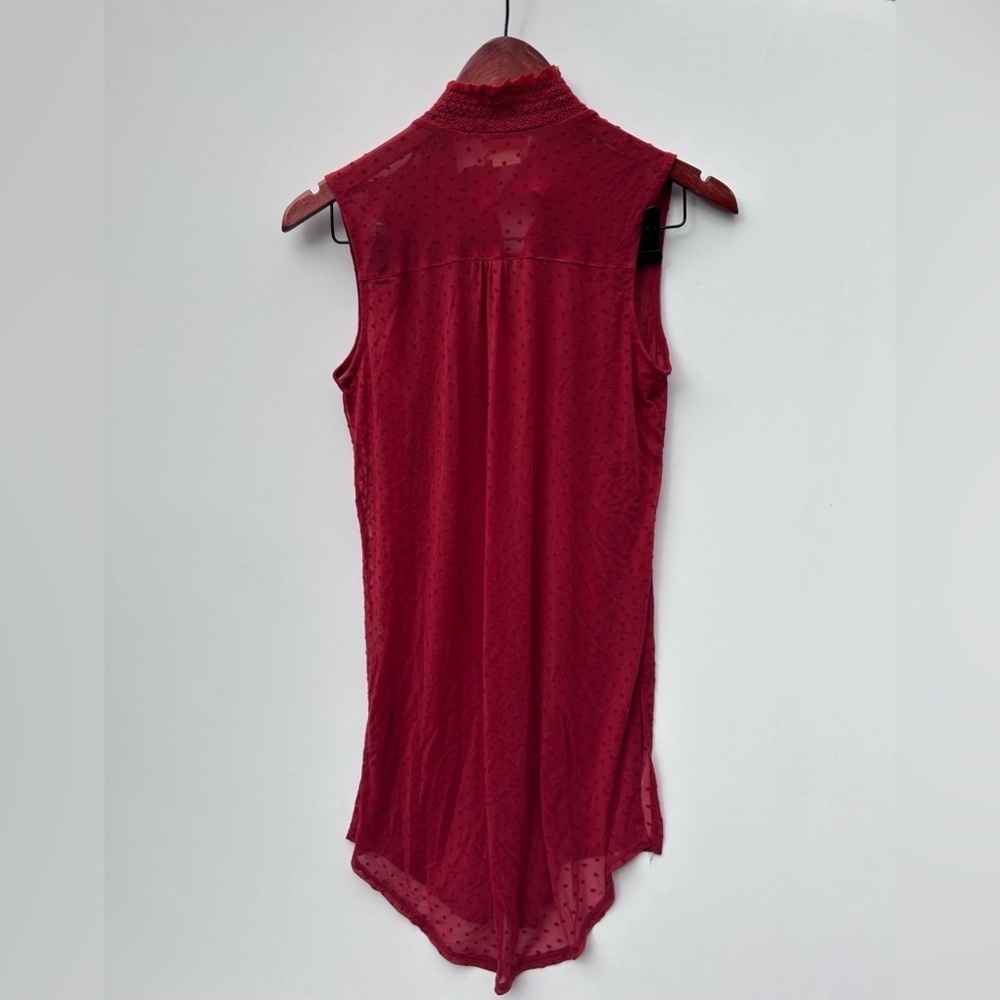 Anthropologie Vanessa Virginia Sleeveless Sheer Top Red
Tunic Mesh Smock Bib - Picture 6 of 9